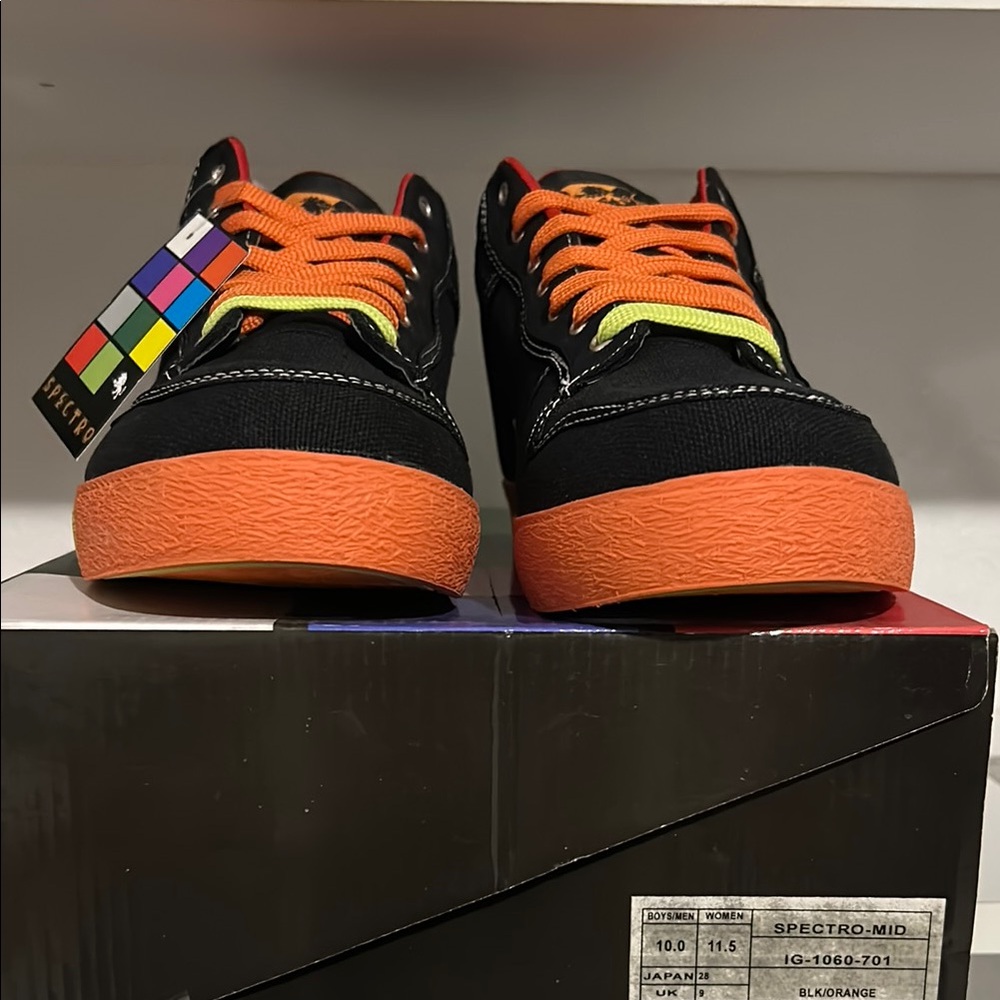 Men’s Black and Orange Sneakers